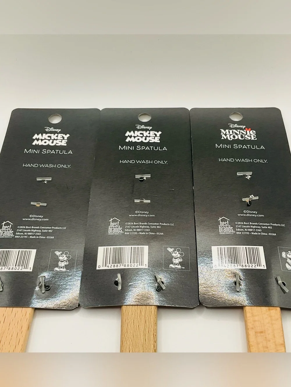 NEW Disney 3pc Mickey & Minnie Mouse Mini Silicon Spatula Set Kitchen Gadgets